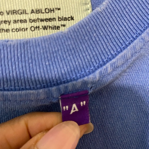 Off-White C/O Virgil Abloh blue tee shirt with pockets AS IS CONDITION XL - Picture 12 of 16